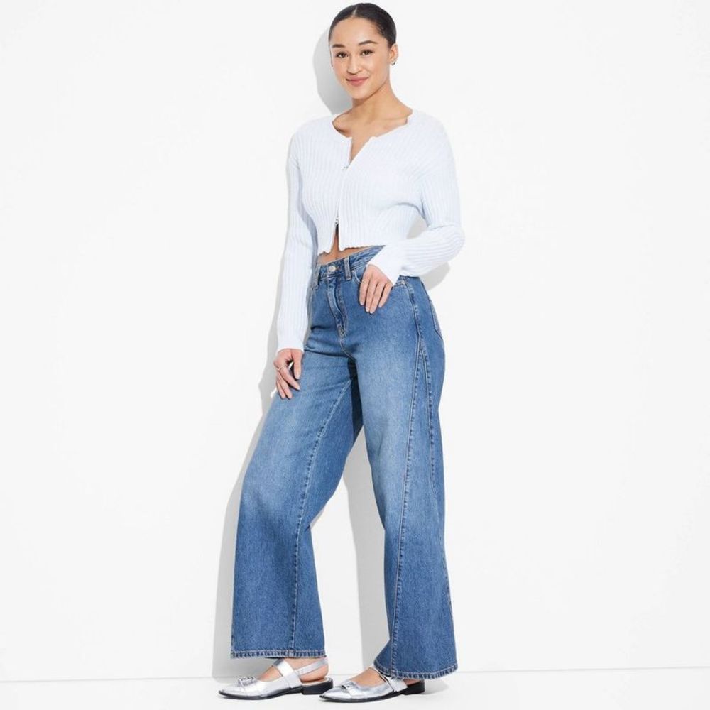 High-Rise Wide Leg Women’s Jeans - Blue